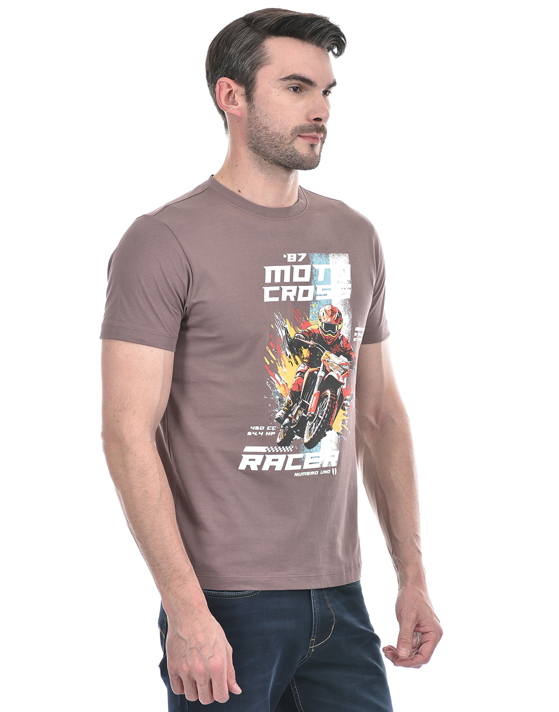 Numero Uno Men's Half Sleeve Regular Fit Red Round Neck T-Shirt